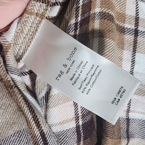 Rag & Bone Tan and Cream Striped Apparel - Picture 3 of 5